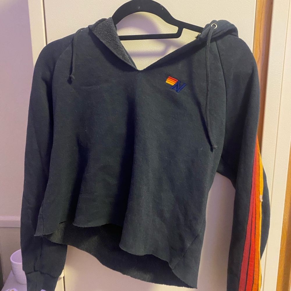 aviator nation size small v neck hoodie